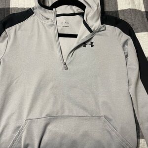 Under Armour Light Gray and Black Pullover